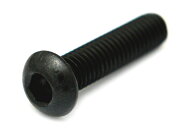 ステンレス/SSブラック ボタンキャップ (全ねじ)M4×40　【 バラ売り ： 4本入り 】
