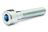 鉄(SCM435)/三価ホワイト キャップボルト (細目・半ねじ)M10×75　《ピッチ＝1.25》 【 バラ売り ： 2本…
