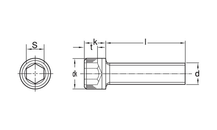 鉄(SCM435)/酸化鉄被膜 キャップボルト (細目・半ねじ)Ｍ２０×８５
