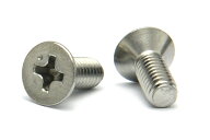 ステンレス/生地 (+) サラ小ねじ (全ねじ)M4×6　【 バラ売り ： 10本入り 】