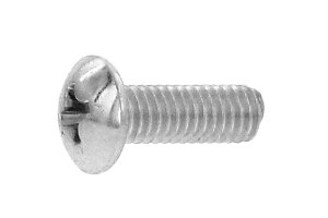 鉄/黒色クロメート (+) 小頭 トラス小ねじM4×5 【 バラ売り : 10本入り 】