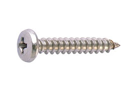 ステンレス/生地 (+) バインドタッピング [1種A形]M4．5×12　【 バラ売り ： 10本入り 】