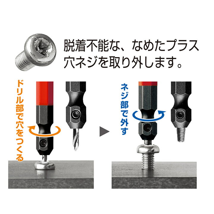 ANEX/アネックス なめたネジはずしビット 【 ANH-165 】[ 1本組み/M2.5〜M3用 ネジのトミモリ ANEX/アネックス なめたネジはずしビット [ 1本組み/M2.5〜M3用