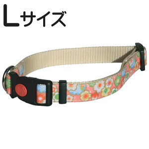 ● 和柄首輪 Lサイズ カラー:ピンク 宅配便あす楽対応ゆうパケット対応