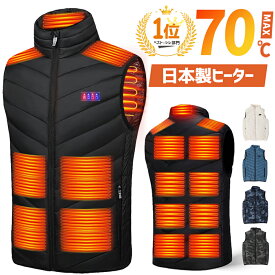電熱ベスト日本製 17枚繊維ヒーター 30000mAhバッテリー 発熱ベスト 3段温度調整 防寒ベスト ヒーター 付き 加熱ベスト インナー usb 電気ベスト レディース メンズ 防寒 速暖 電熱ウェア 大きいサイズ 男女兼用