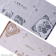 【9/25までポイント3倍】 パグ フェイスタオル 犬 タオル 日本製 85×36cm 綿100％ ギフト メンズ レディ…