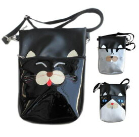 猫顔バッグ サコッシュ 合皮 ショルダーバッグ ショルダーバッグ 猫グッズ 雑貨 プレゼント かわいい 人気 癒し お薦め ハンドメード