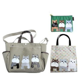 シュナウザー 福袋 お散歩バッグ ショルダー ポーチ グッズ 雑貨 プレゼント 小物 モチーフ 好き プレゼント ランチバッグ ポーチ いぬぶくろ ビニールコーティング ラミネート ナイロン