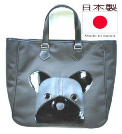 地味に犬顔 日本製 トートバッグ 小さめ メンズ レディース フレンチブルドッグ 雑貨 グッズ|犬 好き プレゼント モチーフ ナイロントートバッグ 手提げバッグ 軽量 レディース メンズ 犬柄 バッグ おもしろ 個性的 地味かわ 珍しい|