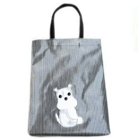 お座り上手なシュナ君 散歩バッグ トートバッグ a4 シュナウザー 柄 雑貨 グッズ かわいい モチーフ 好き プレゼント ビニールコーティング|