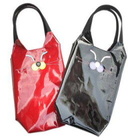 スマイルキャット 手作りアップリケ 猫顔トートバッグ 水筒バッグ 猫グッズ 猫雑貨 好き おもしろ プレゼント かわいい 人気 癒し お薦め 面白 ユニーク ビニールコーティング トートバッグ