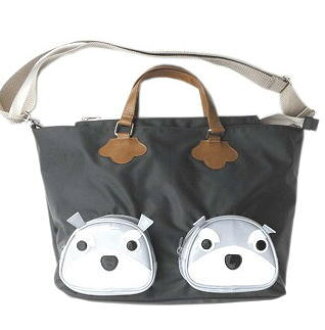 Nekohati At A4 Lady S Men Nylon Size Grain Shoulder Bag Bias With At A4 Lady S Men Nylon Size Grain Shoulder Bag Bias With The Schnauzer Miscellaneous Goods Miniature Dog Pattern Overnight Trip Tote