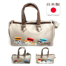 3匹ニャンコ ミニ ボストンバッグ 2way ショルダー バッグ レディース メンズ 合皮|猫雑貨 グッズ 誕生日 プレゼント|