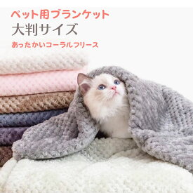 大判サイズ ペットブランケット メッシュ 100×150cm ブランケット ペット 毛布 猫 犬 保暖 エアコン対策に コーラルフリース なめらか手触り 暖かい ふわふわ ペット用品