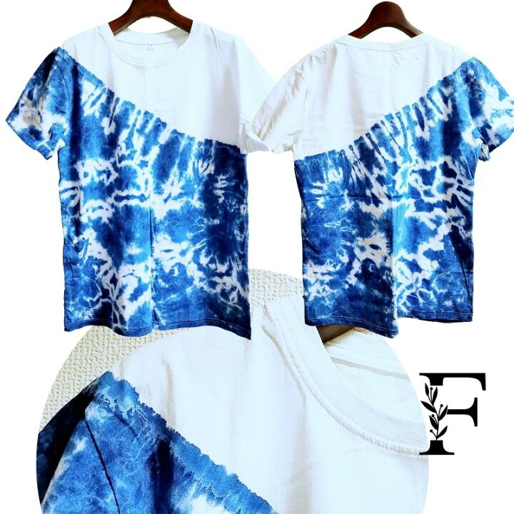 楽天市場】＼20％オフクーポンあり／ 半袖Tシャツ タイダイ染め 藍染 