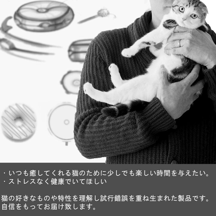 楽天市場 日本国内正規品 猫 おもちゃ 玩具 猫の友社 猫じゃらシッター 自動 猫じゃらし ねこじゃらし 家 一人遊び 遊び 電動 グッズ 雑貨 動く 猫用品 運動不足解消 電池式 ストレス解消 ギフト かわいい おしゃれ 子猫 プレゼント ネコ ねこ ドーナツ型 遊び道具