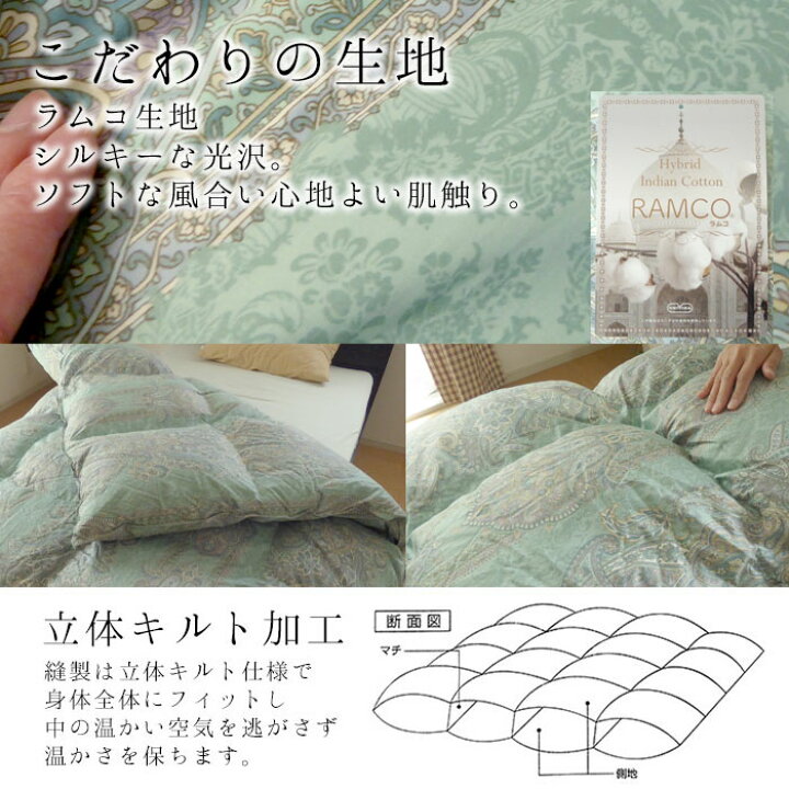 楽天市場】増量1.3kg ゴア羽毛布団 シングルロング 150×210 日本製  