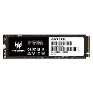 Acer (GCT[) Predator GM7-1TB NVMe1.4 Q[~OSSD - M.2 2280 PCIe Gen4 x 4 3D TLC NAND DRAMLbVȂ ő7200MB/b ܔNۏ K㗝Xi