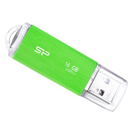 シリコンパワー USBメモリ 16GB USB3.1 USB3.0 ヘアライン仕上げ Blaze B02 グリーン SP016GBUF3B02V1NJB