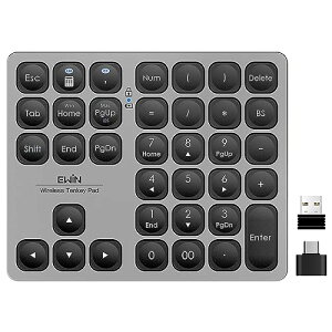 EWIN eL[ 2.4G+Bluetooth5.2 CX L[{[h BluetoothL[{[h numlockA 2ڑ 37L[ Type-C[d ^ iOS iPadOS Mac Windows AndroidɑΉ
