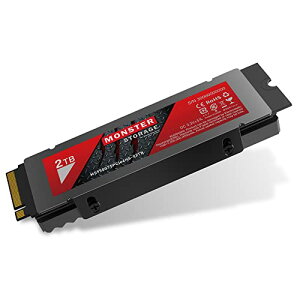 Monster Storage 2TB NVMe SSD PCIe Gen 4 4 őǍ: 7,000MB/s ő发F6,000MB/s PS5mFς q[gVNt M.2 Type 2280  SSD 3D TLC Ki [