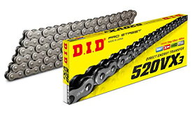 D.I.D(大同工業)バイク用チェーン 軽圧入クリップジョイント付属 520VX3-120FB STEEL(スチール) X-リング 二輪 オートバイ用 317252