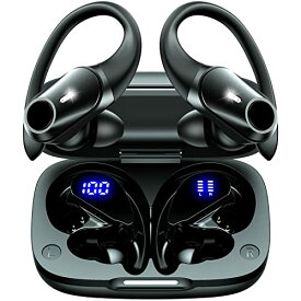イヤホン bluetooth 耳掛け式イヤホン Bluetooth 5.3 ワイヤレスイヤホン Bluetooth イヤホン 耳掛け ブルートゥースイヤホン 最大40時間再生 13mmドライバー Hi-Fi音質 AAC対応 LEDディスプレイ表示