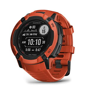 �K�[�~��(GARMIN) Instinct 2X Dual Power Flame Red �^�t�l�XGPS�X�}�[�g�E�H�b�` Suica�Ή� �h�� �h�o �ϔM �X�g���X�l �o�R ���{���K�i