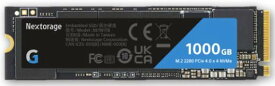 Nextorage Gシリーズ SSD 1000GB 内蔵SSD M.2 2280 最大転送速度7300MB/s PCIe Gen 4.0 x 4 NVMe 1.4 NE1N1TB/GHNEL PS5動作確認済み