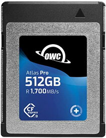 OWC 512GB Atlas Pro 高性能 CFexpress Type B メモリーカード、プロフェッショナルグレード、最大 1500MB/s の書き込み、1700MB/s の読み込み、最大 6K の高ビット レート ビデオをキャプチャ