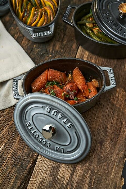 楽天市場】staub ストウブ 「 ミニ ピコ ココット オーバル グレー 
