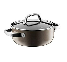 WMF (ヴェーエムエフ) フュージョンテック ローキャセロール 20cm DR (ダークブラス) IH ガス火対応 無水調理 W0514575290