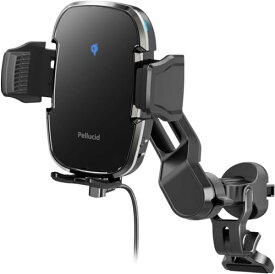ペルシード(Pellucid) 車内用品 車載スマホホルダー 高速ワイヤレス充電 Qi正規認証品 自動開閉 キャパシタ内蔵 エアコン吹き出し口取付 PPH2306