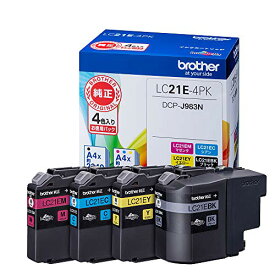 brother純正 インクカートリッジ4色パック LC21E-4PK 対応型番:DCP-J983N 他