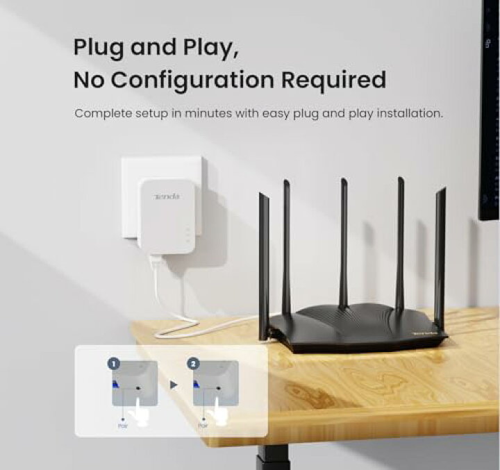 楽天市場】Tenda AV1000 1ポートギガビット電力線アダプタ、最大 