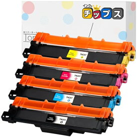 インクのチップス TN-293 TN-297 4色セット 大容量 ブラザー(brother)用 互換トナーカートリッジ 残量表示対応 日本人技術者監修 粒が均一なパウダー 対応機種 : MFC-L3770CDW HL-L3230CDW 認証