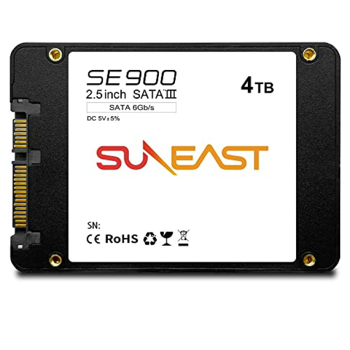 楽天市場】SUNEAST SSD 4TB 内蔵 2.5インチ 3D NAND採用 SATA3 6Gb/s 3  