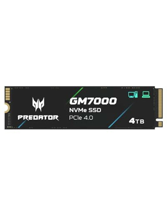 楽天市場】Acer Predator M.2 SSD 4TB GM7000 DRAMキャッシュ搭載 