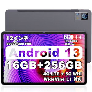 Android 13 ^ubg 12 C`A16GB RAM(8GB+8GBg)+256GB ROM+1TBg\A^ubgWi-Fif+4G LTEfA13MP/5MPJ+BT+8000mAh+GMSF؁A2000*1200 F