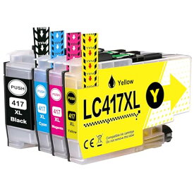 Aseker互換LC417XL LC417XL-4PKインク高容量ブラザー用LC417 XL 4色カラー対応Brother MFC-J7600CDW MFC-J5800CDW MFC-J7500CDW HL-J7010CDWプリンタLC417XLBK