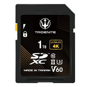 TRIDENITE 1TB SDJ[h ǎő 245MB/s, UHS-II U3 V60 4K UHD, PROFESSIONAL GRADE SDXC [J[h {Ki