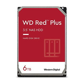 Western Digital ウエスタンデジタル WD Red Plus 内蔵 HDD ハードディスク 6TB CMR 3.5インチ SATA 5640rpm キャッシュ128MB NAS メーカー保証3年 WD60EFZX-EC