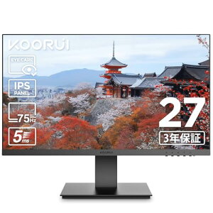 KOORUI j^[ 27C` fBXvC tHD IPS  fXNgbv PCj^[(75hz/5ms/HDMI VGA/VESAΉ/ACPA/Lp178 /Xs[J[񓋍)