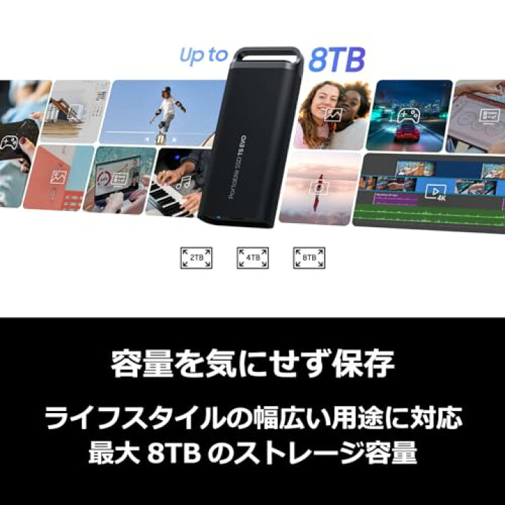 楽天市場】Samsung T5 EVO 8TB 外付けSSD USB 3.2 Gen 1 MU-PH8T0S-IT 