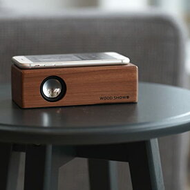 WOOD SHOW 置くだけ スピーカー スマートフォン 木製 スマホ音楽スピーカースマホ音楽プレーヤー スマホ音を拡張 ポータブルスピーカー bluetooth接続不要 携帯を置くだけで音を増幅 iPhone向け Android向け 各種スマホ対応可