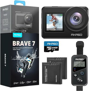 ANVJ-AKASO Brave7-4K 64GB EFAuJ IPX8{@h10M J 6Ԃ␳ WiFi ANVJ NCbNLv`[/8{X[[V/HindSight/Rt/