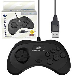 �Z�K���F �T�^�[�� �Q�[���p�b�h �R���g���[���[ Official Sega Saturn USB Controller 8-Button Arcade Pad Black for PC/Mac/Steam