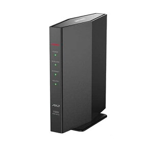 obt@[ WSR-1500AX2S/DBK WiFi[^[ 11ax/ac/n/a/g/b 1201+300Mbps Wi-Fi6/Ipv6Ή ubN
