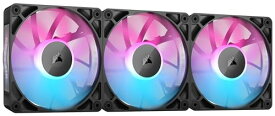 CORSAIR iCUE LINK RX120 RGB スターターキット 120mm PWM PCケースファン トリプルパック iCUE LINKシステムハブ付属 ブラック CO-9051018-WW