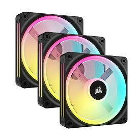 CORSAIR iCUE LINK QX120 RGB スターターキット 120mm PWM RGB PCケースファン (ファン3個、iCUE LINK システムハブ ケーブルセット) CO-9051002-WW FN1968